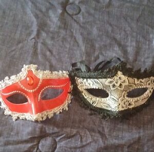 Red and Black Masquerade Masks